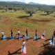 yoga class out in ature at eumelia